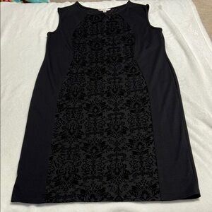 Plus size 22w Damask Black stretch sheath/pencil dress sleeveless AA Studio